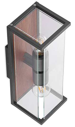 Lucande Elwin vegglampe, kantet, 2 lyskilder Lucande Elwin vegglampe, kantet, 2 lyskilder