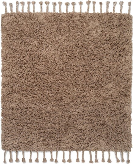 ferm LIVING Amass long pile teppe 140 x 140 cm White Pepper ferm LIVING Amass long pile teppe 140 x 140 cm White Pepper