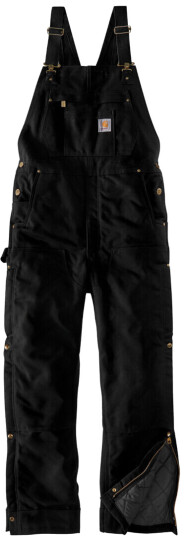 Carhartt Firm Duck Insulated BIB totalt sett S Svart