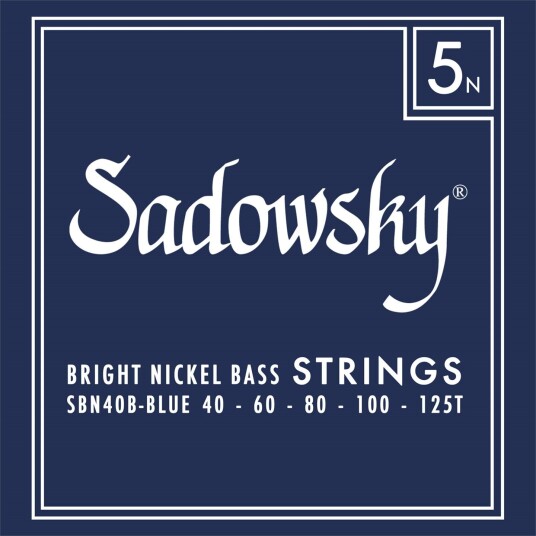 Sadowsky Blå Label Bass String Set (040-125) Nickel, Taperwound - 5-String Sadowsky Blå Label Bass String Set (040-125) Nickel, Taperwound - 5-String