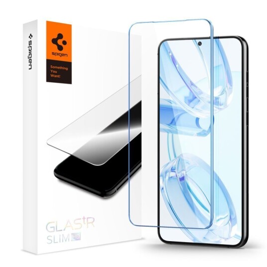 Spigen Samsung Galaxy S23 Spigen Glas.tr Skjermbeskyttelse - Herdet glass - Blå Kant Spigen Samsung Galaxy S23 Spigen Glas.tr Skjermbeskyttelse - Herdet glass - Blå Kant