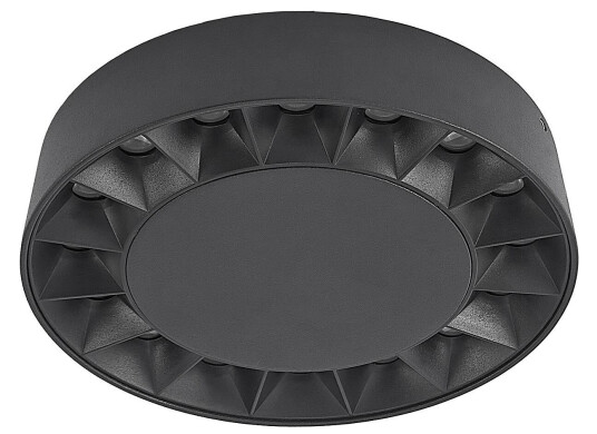 Lucande Kelissa LED-taklampe til bad, rund, svart Lucande Kelissa LED-taklampe til bad, rund, svart