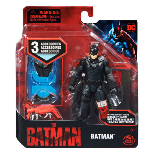 Batman 10cm Actionfigur med Tøykappe og Bevegelige Ledd Batman 10cm Actionfigur med Tøykappe og Bevegelige Ledd
