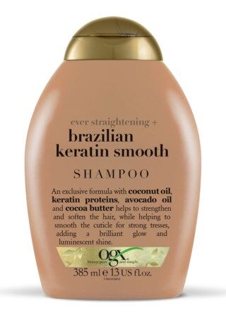 Ogx Brazilian Keratin Smooth Sjampo 385 ml - Sulfatfri & Mykgjørende