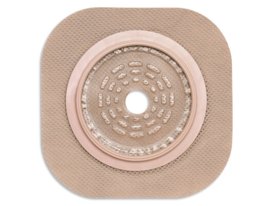 Hollister Conform 2 Flex Wear hudplate flat, 34500, med tapekant, ringkobling 45 mm, hullstørrelse 13-30 mm, 5 stk.