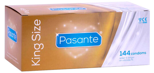 Pasante King Size Kondomer 144 stk. - Klar Pasante King Size Kondomer 144 stk. - Klar