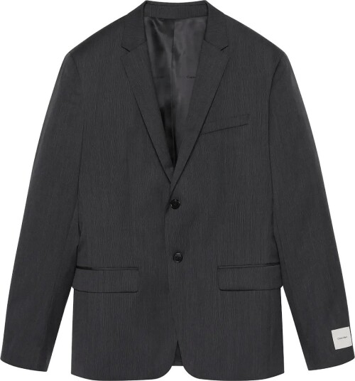 Calvin Klein Ls Micro Herringbone Slim Blazer Grey 48