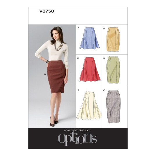 Vogue 8750 - Skjørt D5 (12-14-16-18-20)