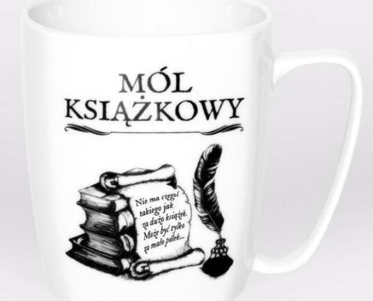Nadwyraz.Com Hvit Keramikkkrus Bookworm 494124 5901005001076