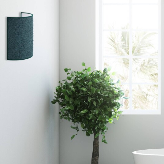 Euluna Vegglampe Boucle av stoff, mørkegrønn