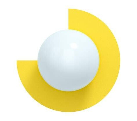 Swedish Ninja - Candy Little Circle 270 S Vegglampe Sunshine Yellow Swedish Ninja