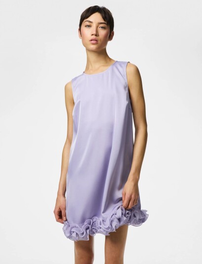 Pieces Pcbeja Sl Short Dress Wvn D2D Pp Purple L Pieces Pcbeja Sl Short Dress Wvn D2D Pp Purple L