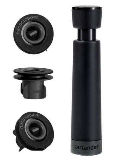 Airtender Vakuumforsegler vin 3 stk stoppers svart Airtender Vakuumforsegler vin 3 stk stoppers svart