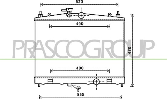 PRASCO DS300R001 Radiator motorkjøling