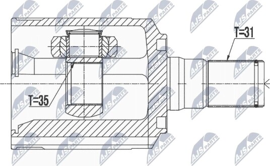 Nty Drivknute drivaksel NTY NPW HY 525