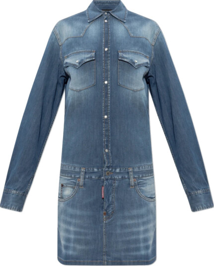 Dsquared2 Dame Kjoler Blå 2XS, Dsquared2 Dame Kjoler Blå 2XS,