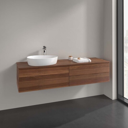 Villeroy & Boch Antao Servantskap med 4 skuffer 160x50x36 cm u/lys Valnøtt Villeroy & Boch Antao Servantskap med 4 skuffer 160x50x36 cm u/lys Valnøtt