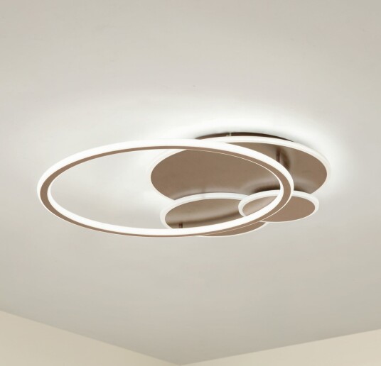 Taklampe Lucande Circulo dimmbar Brun / Rust Stue Metall Moderne 58 6.5 Brun / Rust