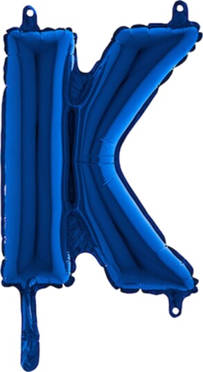 Ballongkungen Bokstavballong Mini Blå Bokstav K 14300B