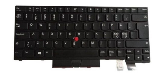 Lenovo Lite-On - Brbart tastatur - til utskifting - Nordisk - Svart