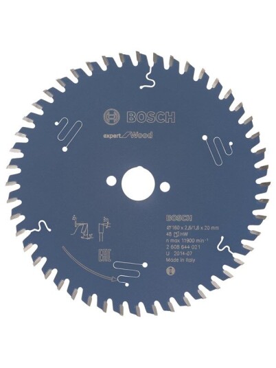 Bosch Sirkelsagblad Expert for Wood 160 x 20 x 2,6 mm, 48