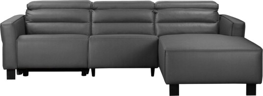 Reclinersofa med hjørne Loft24 Hjørnesofa Loft24 Carpari med manuell recliner Grå Høyrevendt Kunstskinn