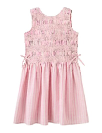 Mango Bow Striped Dress   Pink   11 12