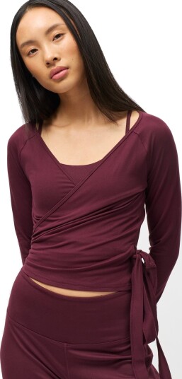Röhnisch Smoothflex Wrap Top Burgunder XL