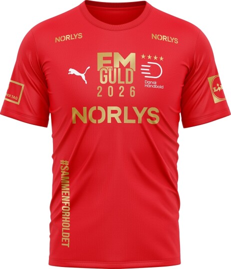 DanskHåndbold PUMA Replica 2026 Gulltrøye Gull/Rød L