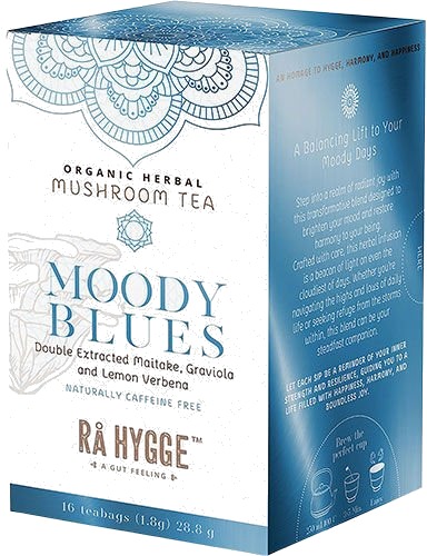 Rå Hygge RåHygge Moody Blues Maitake Herbal Tea Ø 16 Poser Rå Hygge RåHygge Moody Blues Maitake Herbal Tea Ø 16 Poser