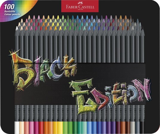 Faber-Castell Colour Pencils Black Edition tin 100 pcs 116490