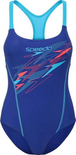 Speedo Medley Logo Medalist Swimsuit   NIGHT WATCH/HYPERTEAL   152