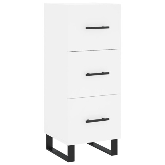 vidaXL Highboard hvit 34,5x34x180 cm konstruert tre 8720845486792