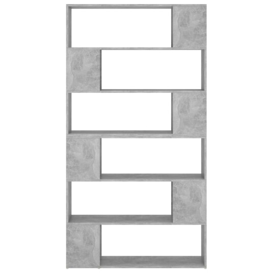 vidaXL Bokhylle/romdeler betonggr? 100x24x188 cm