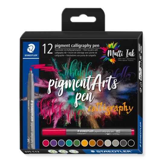 Staedtler Calligraphy Pen Pigment, 12 pcs 375 C12 Staedtler Calligraphy Pen Pigment, 12 pcs 375 C12