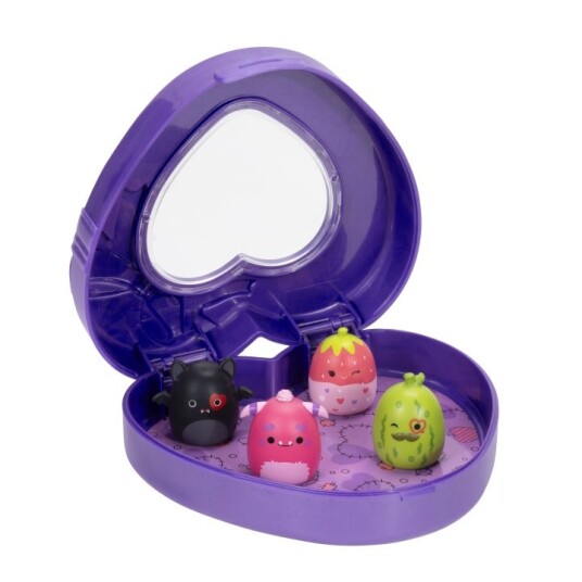 Jazwares Squish-a-Longs Minifigursett 4-pakning hjerteformet stil 1
