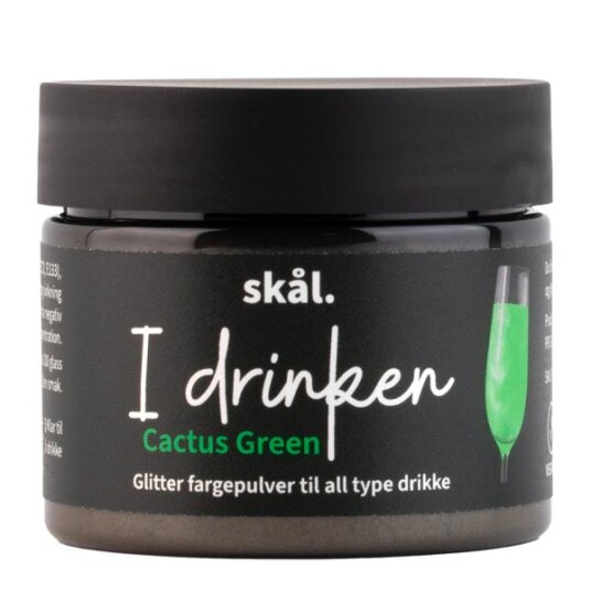 Skål - I drinken fargepulver glitter cactus green Skål - I drinken fargepulver glitter cactus green
