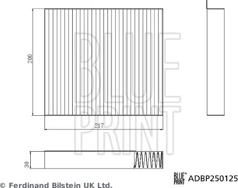 Kupefilter BLUE PRINT ADBP250125