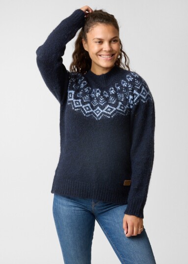 Swedemount Lofoten Wool Knit W Navy Melange 46 Trøyer