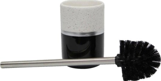 Douceur D`Interieur Toalettbørste Med Keramisk Beholder Grå 9,5 X 38 Cm Douceur D`Interieur Toalettbørste Med Keramisk Beholder Grå 9,5 X 38 Cm