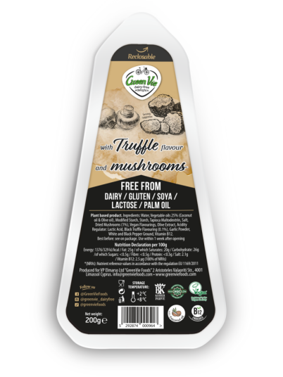 Greenvie Vegan Mushroom & Truffle Blokk 200gr Greenvie Vegan Mushroom & Truffle Blokk 200gr