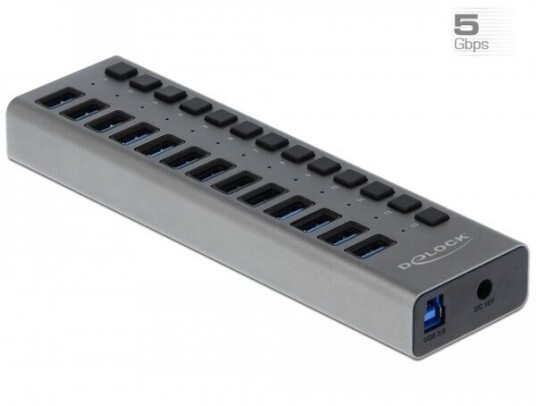 DeLOCK hub 13 ports USB hub USB 3.0 13 porter Gr 63738