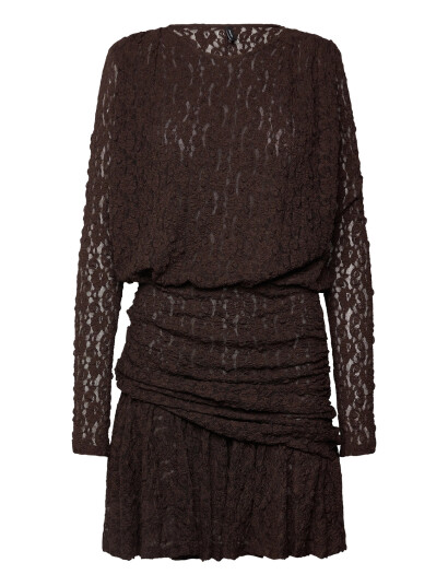 Vero Moda Vmhalley Ls Lace Short Dress Jrs Exp Brown M Vero Moda Vmhalley Ls Lace Short Dress Jrs Exp Brown M