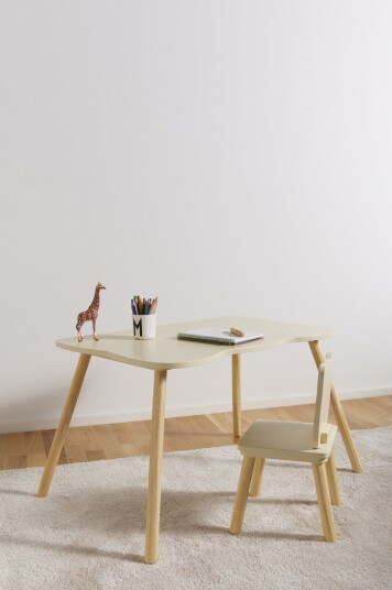 Alice & Fox Skrivebord med Stol Katt Lysegul