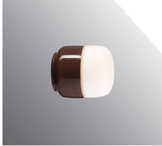 Ifø Ohm 100 / 110 vegg/tak lampe IP44 Brun / Opal glass