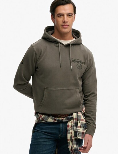 Superdry Tokyo Narrative Loose Hood   Grey   M