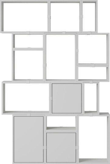 Stacked Configuration 2 Bokhylle Grå