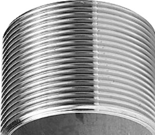 Nippel 2 X 45 Mm M/Whitworth Rørgevind Cylindrisk Aisi 316