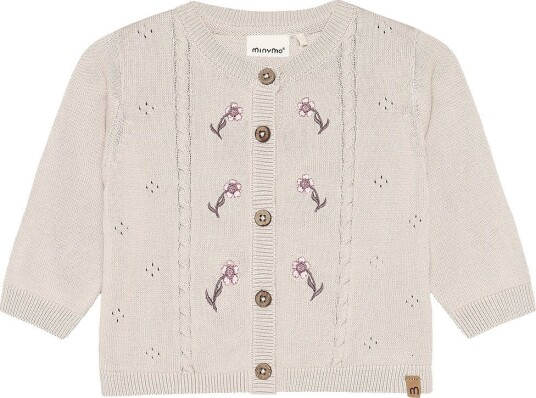 Minymo Cardigan Strikk Rosa Fargetone Minymo 2 år (92) Cardigan Beige