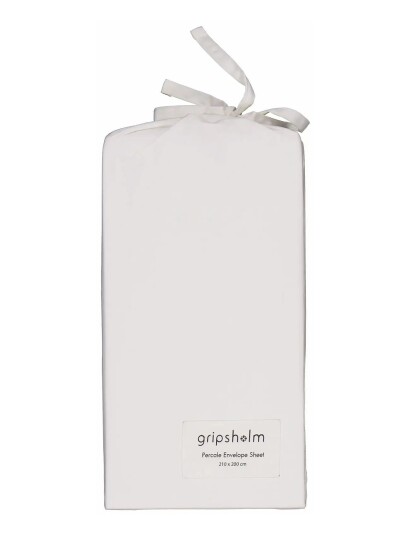 Gripsholm Envelope Sheet Percale 210X200Cm White 210X200 Cm White 210X200CM